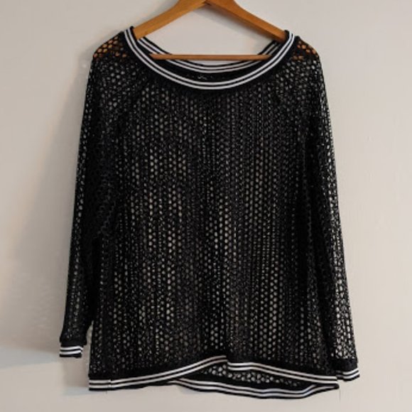 torrid Tops - Torrid Black Net See Through Top Size 2/2X